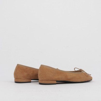 Bailarinas mujer ante camel CLOE detalle punta semi-cuadrada