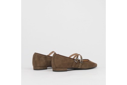 Bailarinas doble pulsera GISELDA ante taupe - LT ZAPATOS mujer