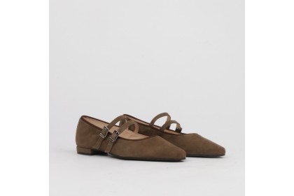 Bailarinas doble pulsera GISELDA ante taupe - LT ZAPATOS mujer