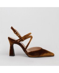Zapatos destalonados terciopelo ocre ROSANA | Zapatos LT