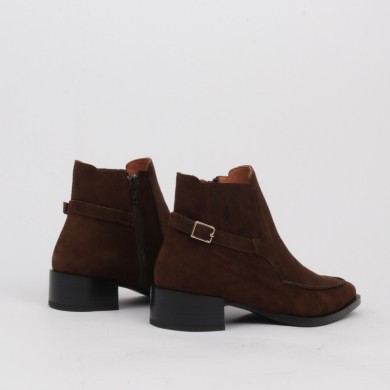 Botines marrones tacón bajo INDIA - LUISA TOLEDO zapatos