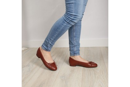 Ballet flats dark brown TAMARA - Collection woman flat shoes