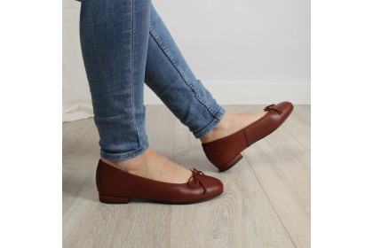 Ballet flats dark brown TAMARA - Collection woman flat shoes