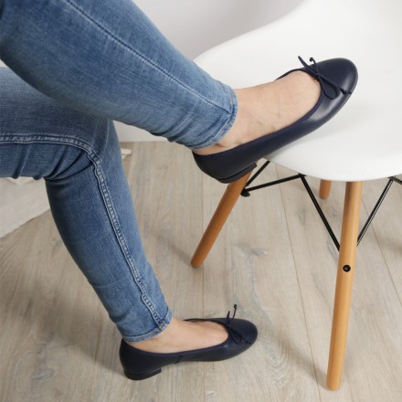 Bailarinas azul marino TAMARA - Colección LT Zapatos Planos