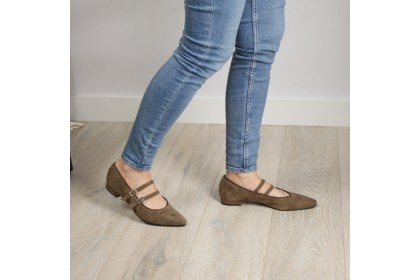 Bailarinas doble pulsera GISELDA ante taupe - LT ZAPATOS mujer