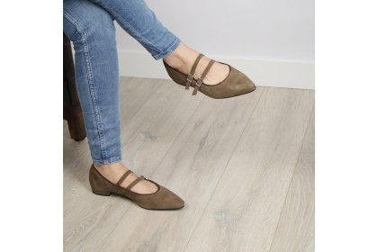 Bailarinas doble pulsera GISELDA ante taupe - LT ZAPATOS mujer