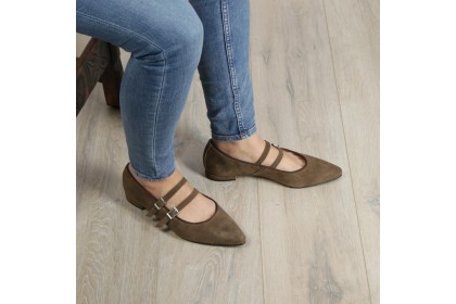 Bailarinas doble pulsera GISELDA ante taupe - LT ZAPATOS mujer