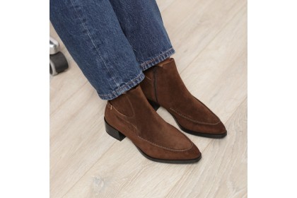 Botines marrones tacón bajo INDIA - LUISA TOLEDO zapatos