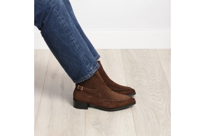 Botines marrones tacón bajo INDIA - LUISA TOLEDO zapatos