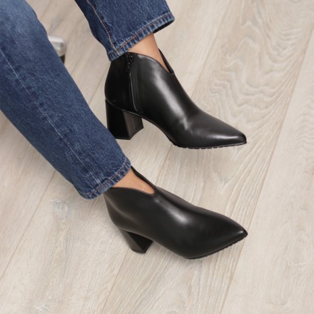 Botines negros tacón ancho LOURDES - LUISA TOLEDO zapatos