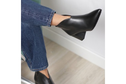 Botines negros tacón ancho LOURDES - LUISA TOLEDO zapatos