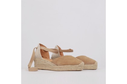 Alpargata cuña baja ANA color camel - Alpargatas Luisa Toledo