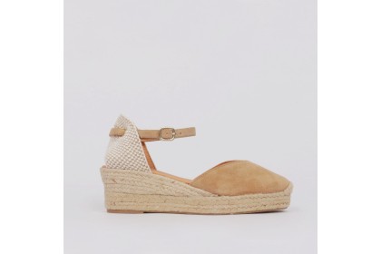 Alpargata cuña baja ANA color camel - Alpargatas Luisa Toledo