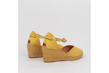 Wedge espadrilles CATALINA yellow canvas - LUISA TOLEDO
