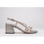 Sandalias plata ALBA detalle tiras