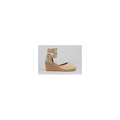 Alpargatas cuña 7 cm. beige - Cuñas cómodas LUISA TOLEDO
