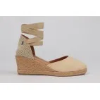 Alpargatas cuña 7 cm. beige - Cuñas cómodas LUISA TOLEDO