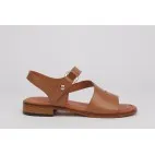 Sandalias planas mujer JUANA color cuero - LUISA TOLEDO