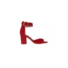 Sandals block heeled ANNA red suede
