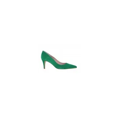 ISABELA green suede medium heeled shoes