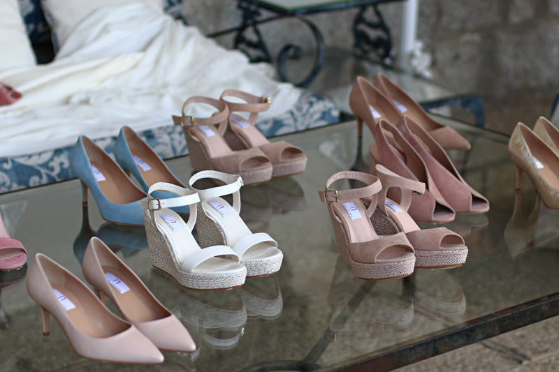 Bridal sandals, wedges and shoes
