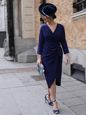 Sandalias vestir mujer azul