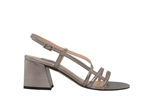 Silver leather sandals ALBA