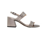 Silver leather sandals JIMENA