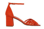 orange suede sandals belen
