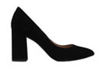 Block heel shoes black suede CAYETANA