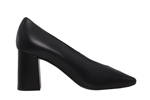 Wide heel shoes VICTORIA black leather
