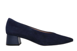 Blue suede shoes comfortable heel LUCIA
